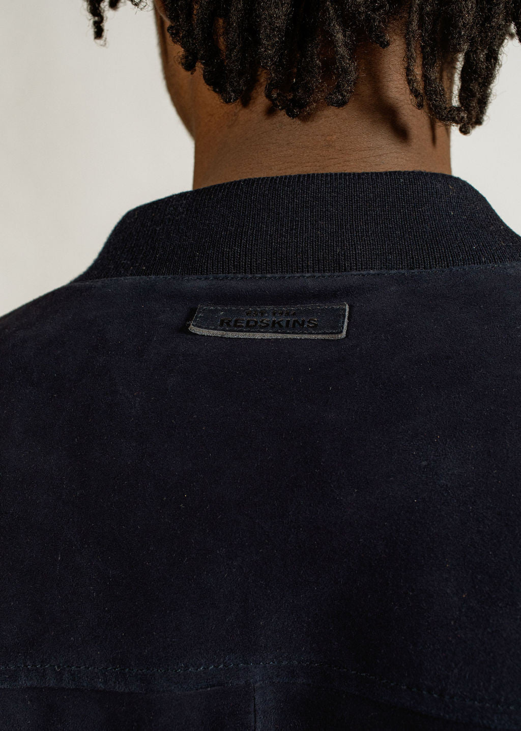 Blouson en cuir bleu marine BOWER 2 AFRICAN
