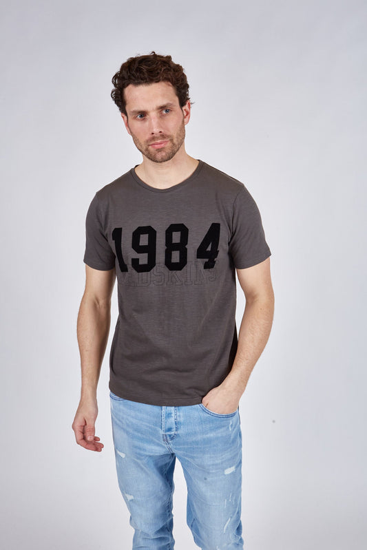 T-shirt manches courtes carbone DULY SLUBB