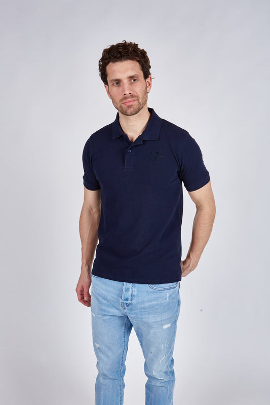 Polo manches courtes bleu marine TEAM OLYMPIA