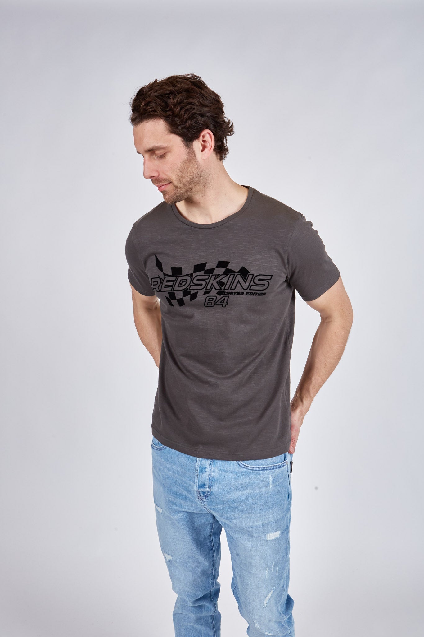 T-shirt manches courtes carbone TROHPY SLUBB