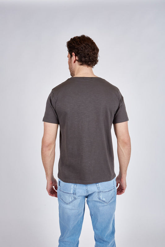 T-shirt manches courtes carbone TROHPY SLUBB