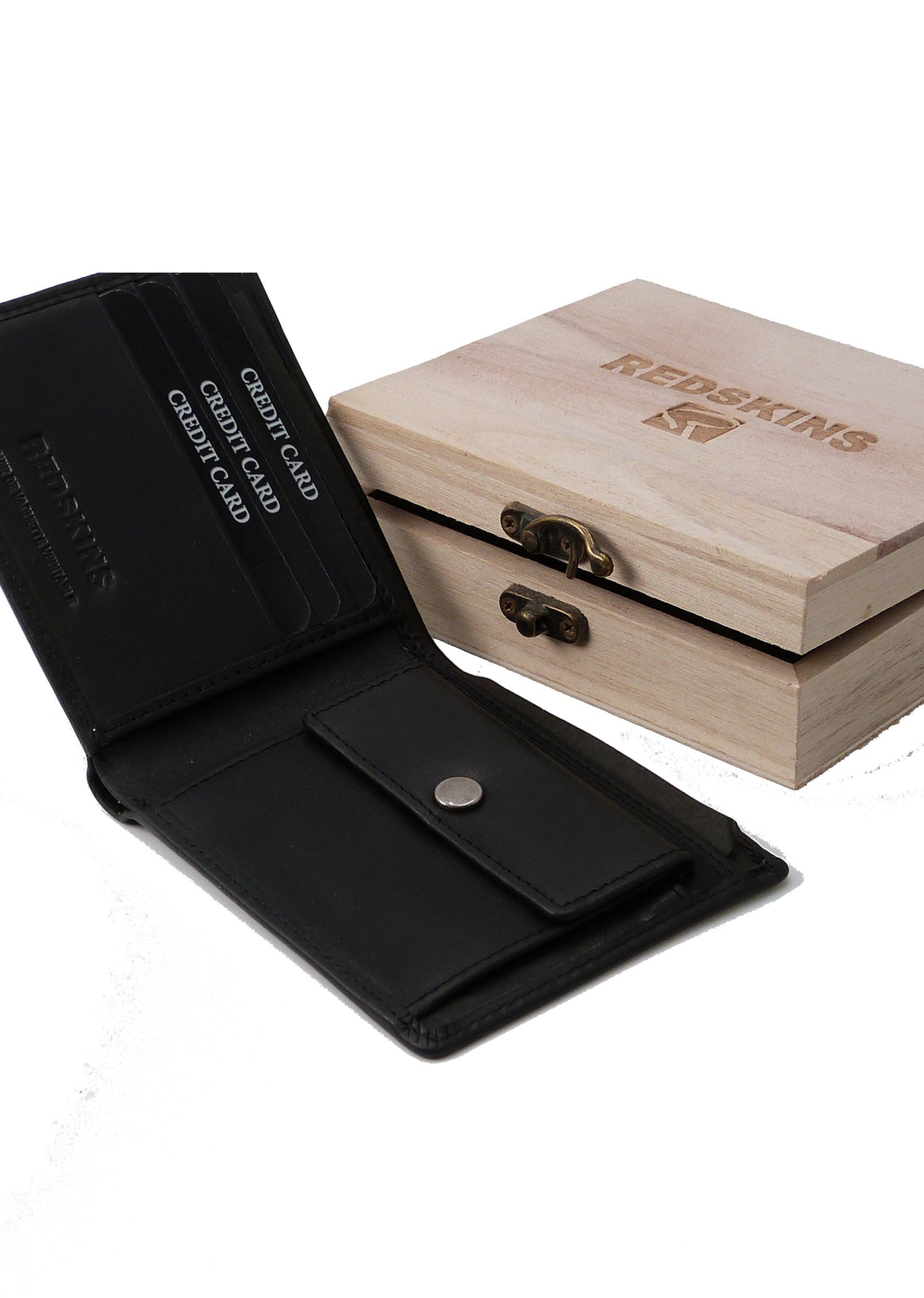 Porte feuille en CUIR noir ELEVEN
