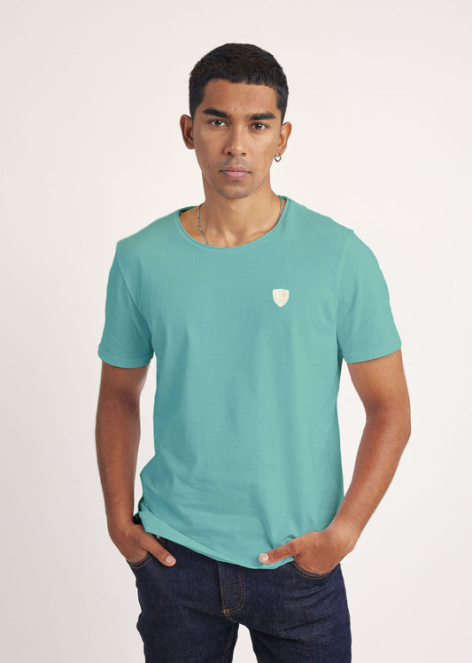 T-shirt manches courtes cyan NATHEW ADEN