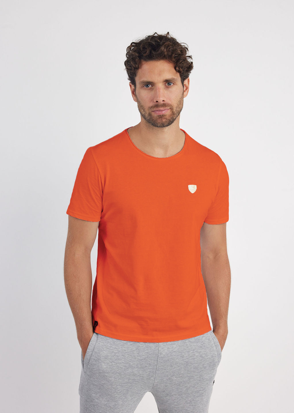 T-shirt manches courtes orange NATHEW ADEN