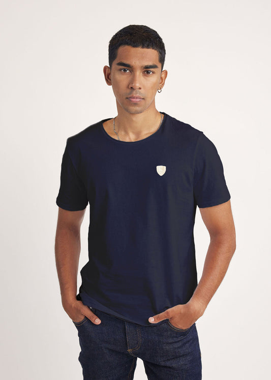 T-shirt manches courtes bleu marine foncé NATHEW ADEN