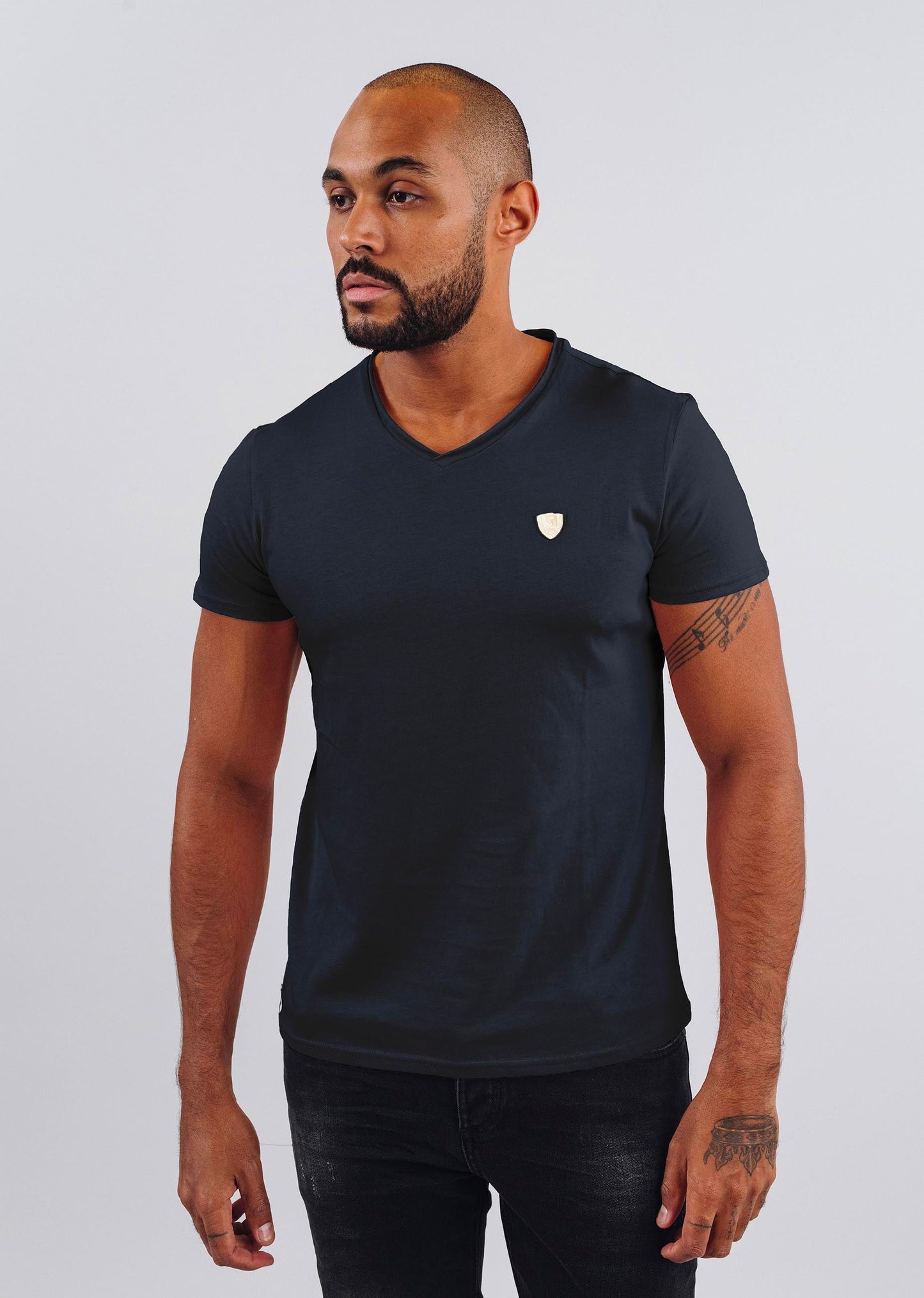 T-shirt manches courtes bleu marine foncé NINT ADEN