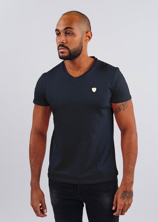 T-shirt manches courtes bleu marine foncé NINT ADEN