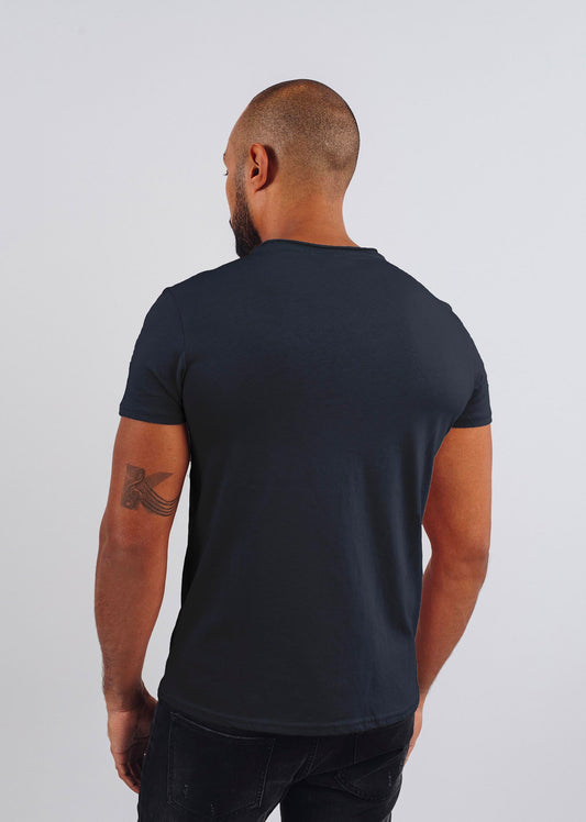 T-shirt manches courtes bleu marine foncé NINT ADEN