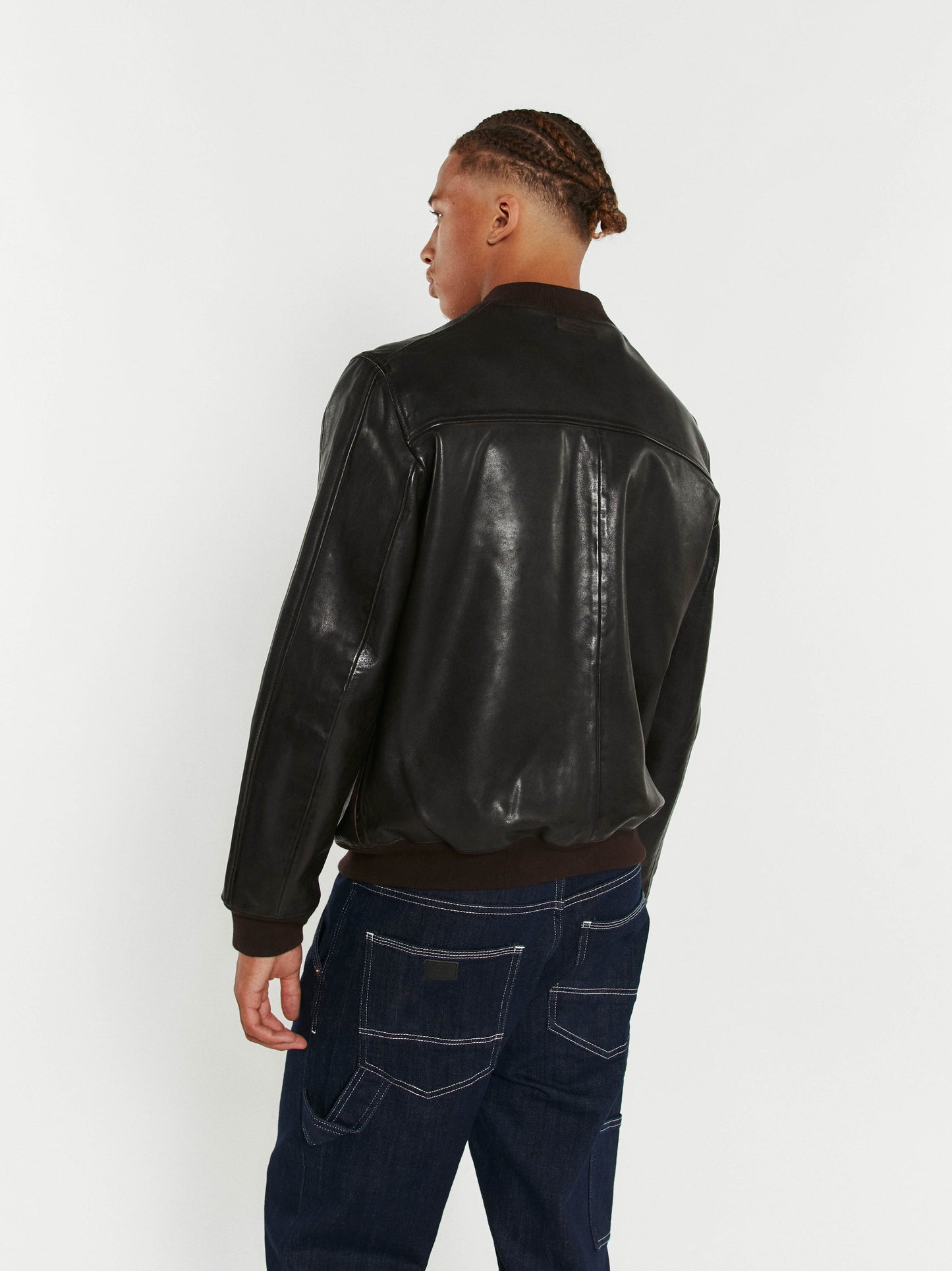 Blouson En Cuir marron JACK TIMED