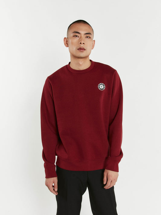 Sweatshirt bourgogne LAYER POSTER