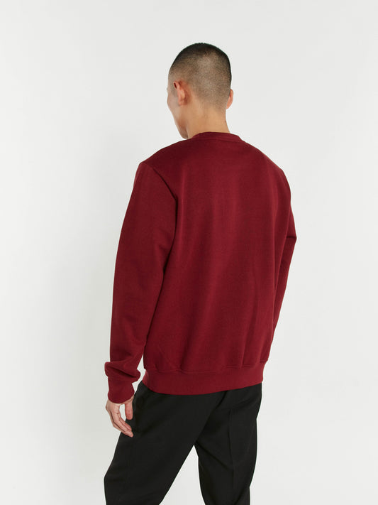 Sweatshirt bourgogne LAYER POSTER
