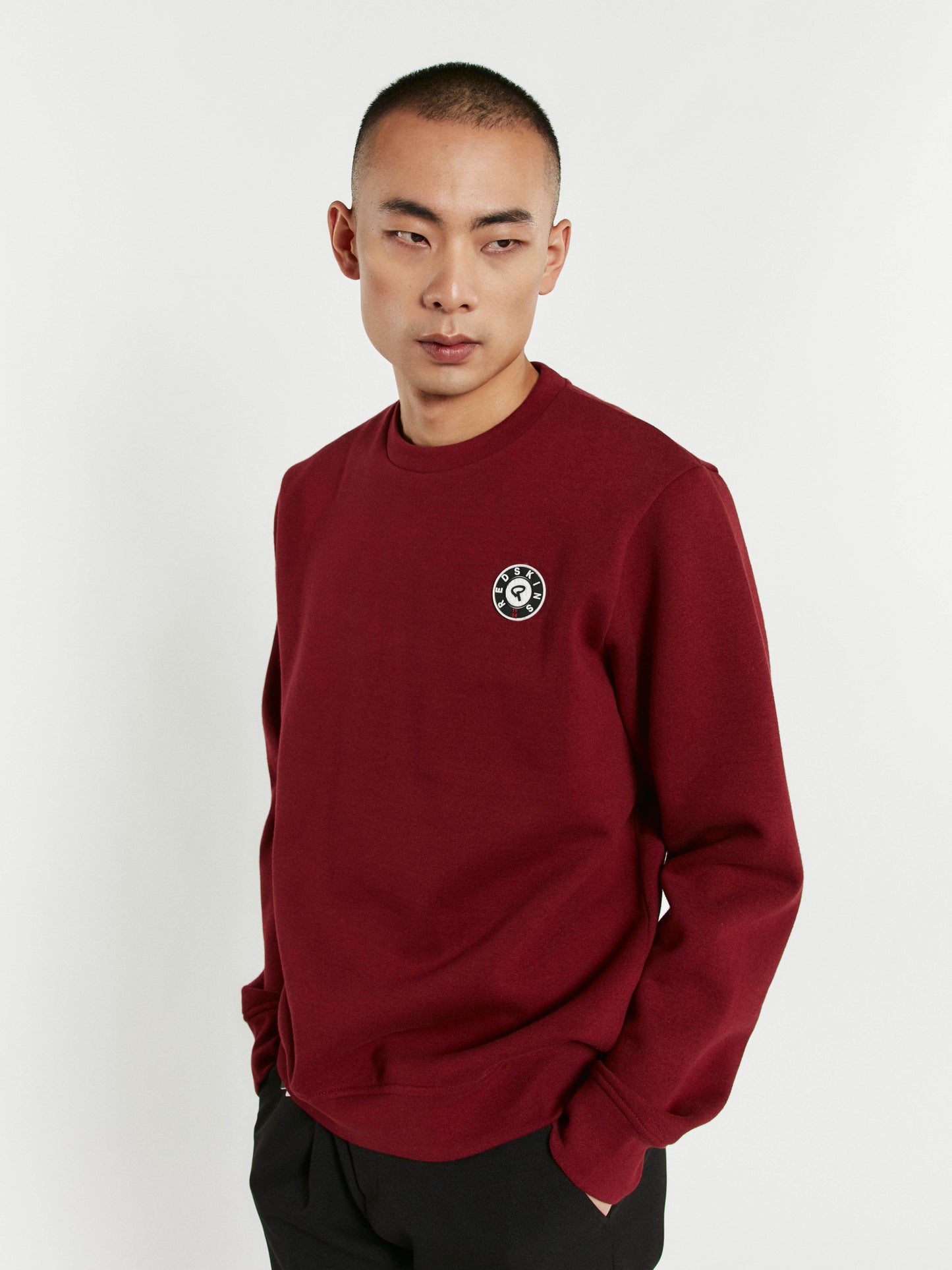 Sweatshirt bourgogne LAYER POSTER