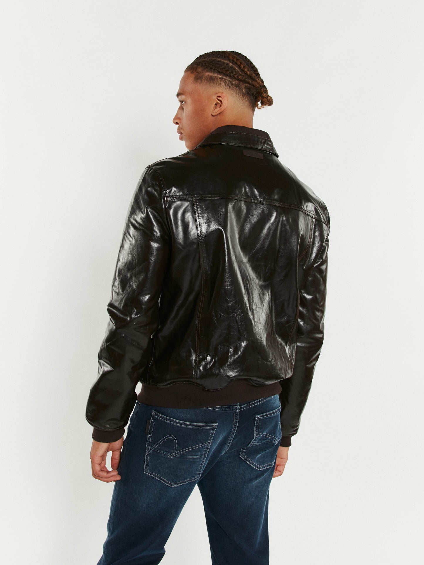 Blouson En Cuir marron RUBBETS STARDUST