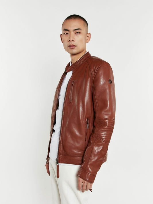Blouson En Cuir cognac RUSTER VICTORY