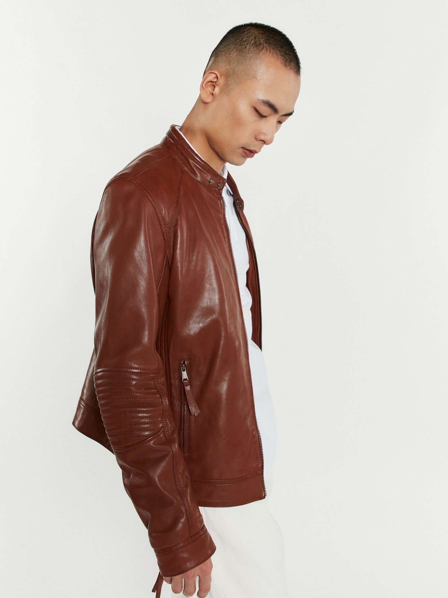 Blouson En Cuir cognac RUSTER VICTORY
