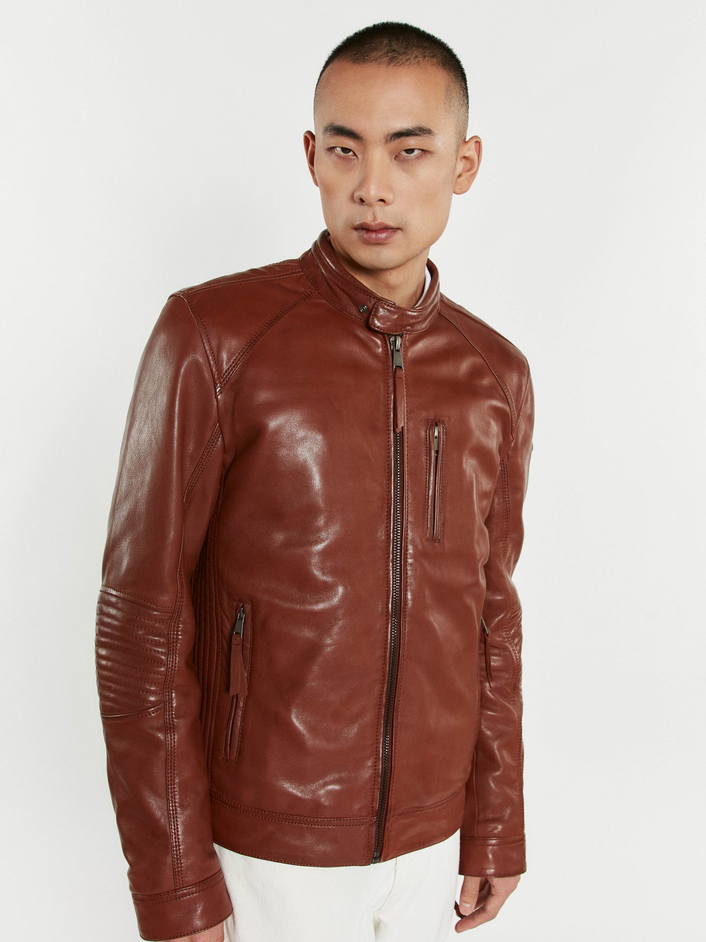 Blouson En Cuir cognac RUSTER VICTORY