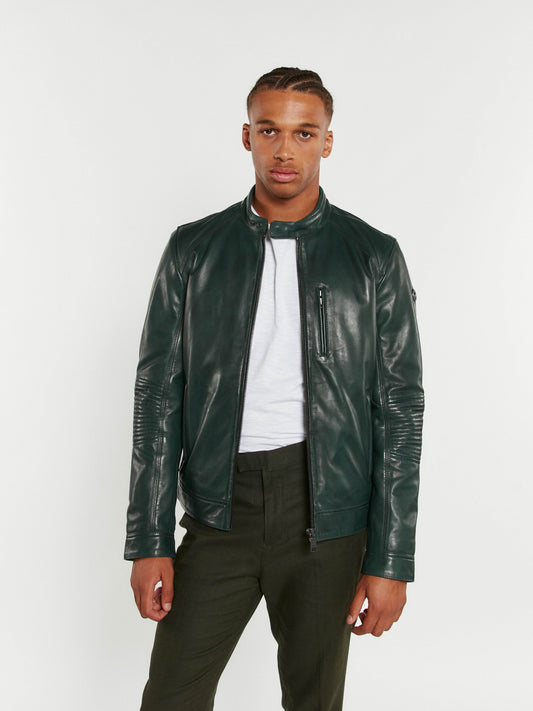 Blouson En Cuir vert / vert RUSTER VICTORY