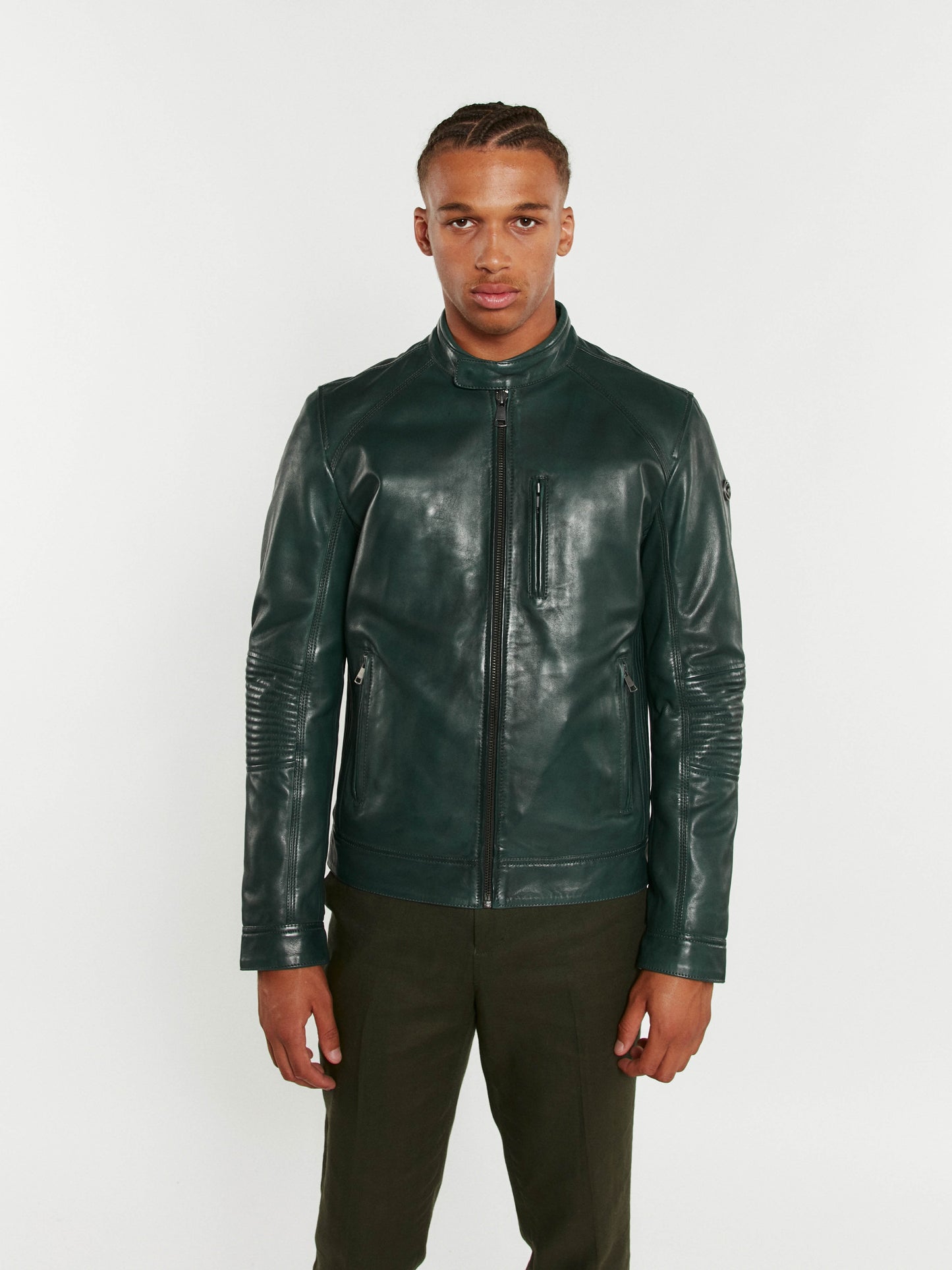 Blouson En Cuir vert / vert RUSTER VICTORY