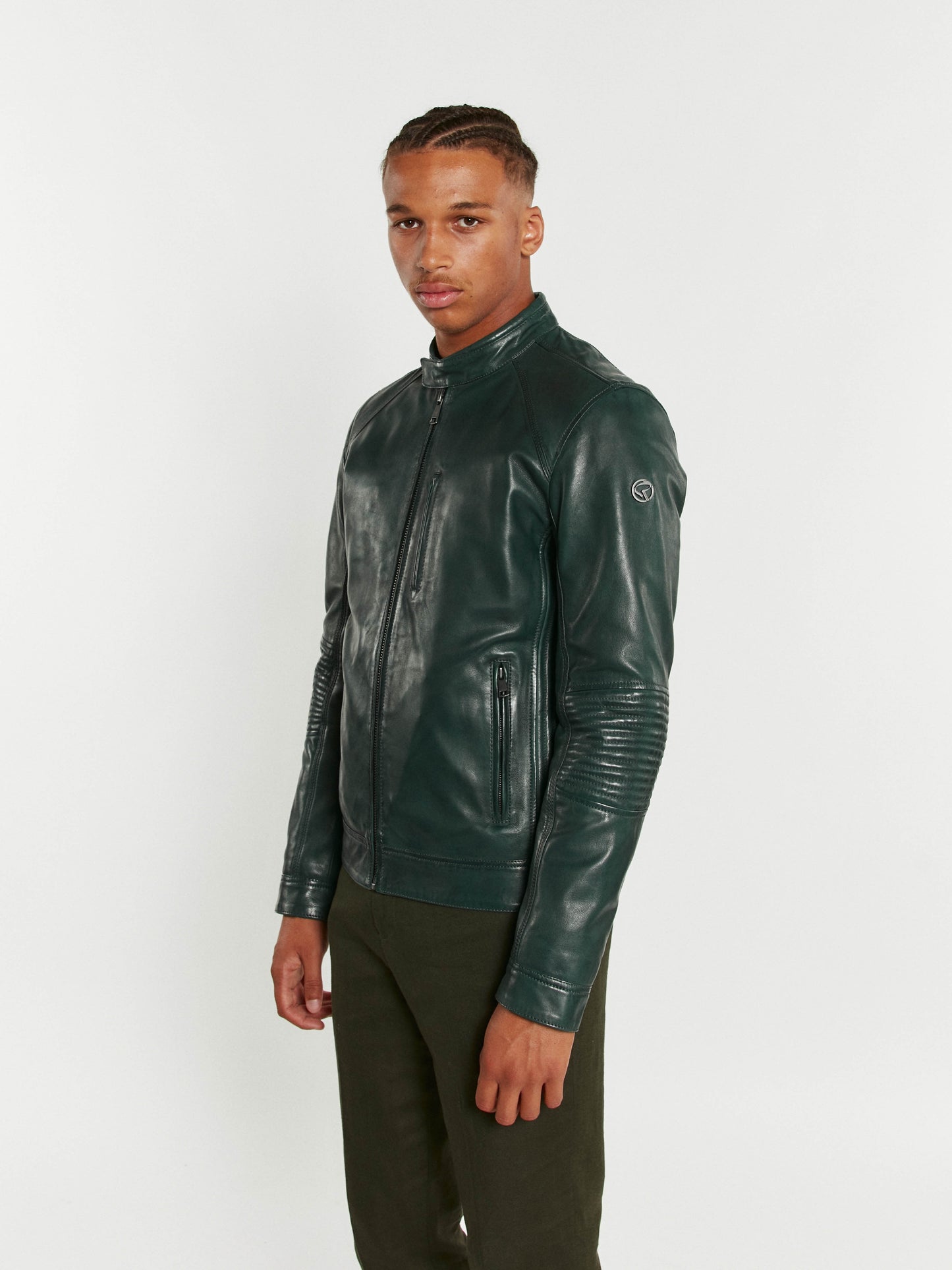 Blouson En Cuir vert / vert RUSTER VICTORY