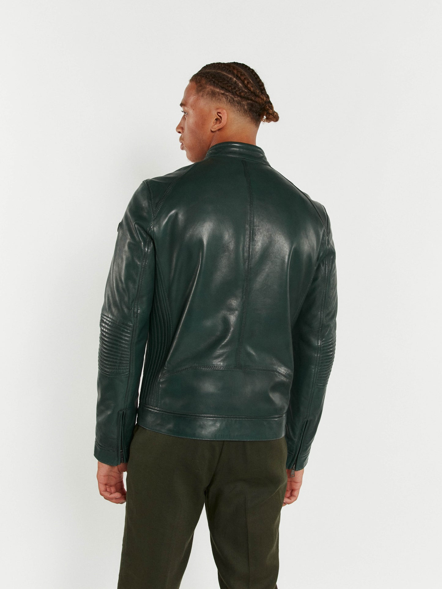 Blouson En Cuir vert / vert RUSTER VICTORY