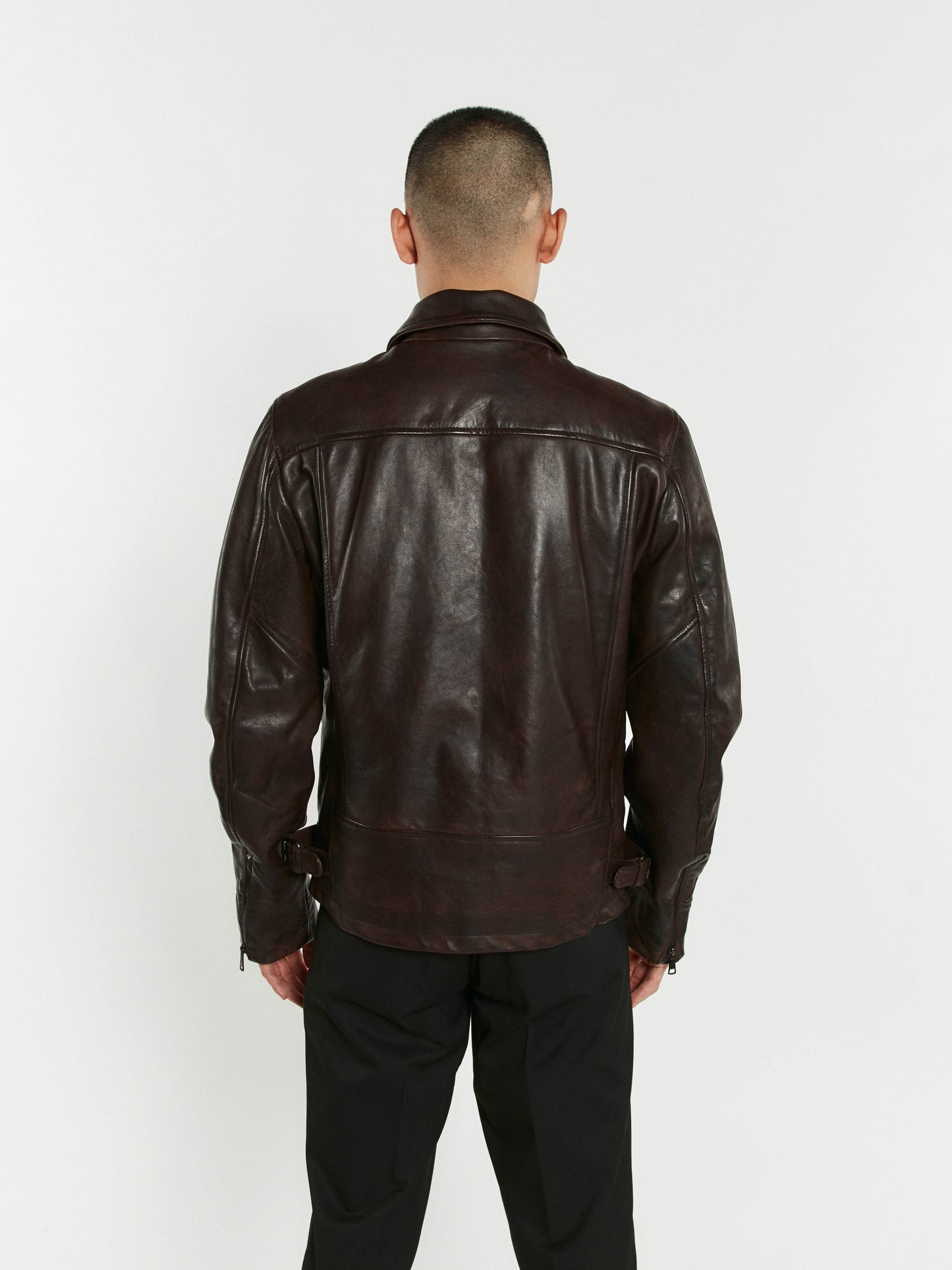 Blouson En Cuir marron SMART ARGUS