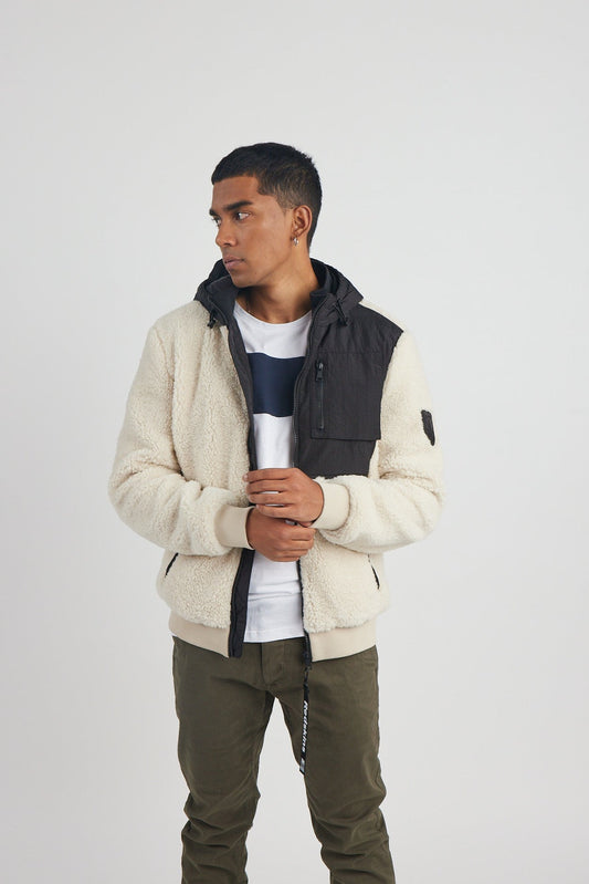 Veste blanc cassé / noire PACI SKY