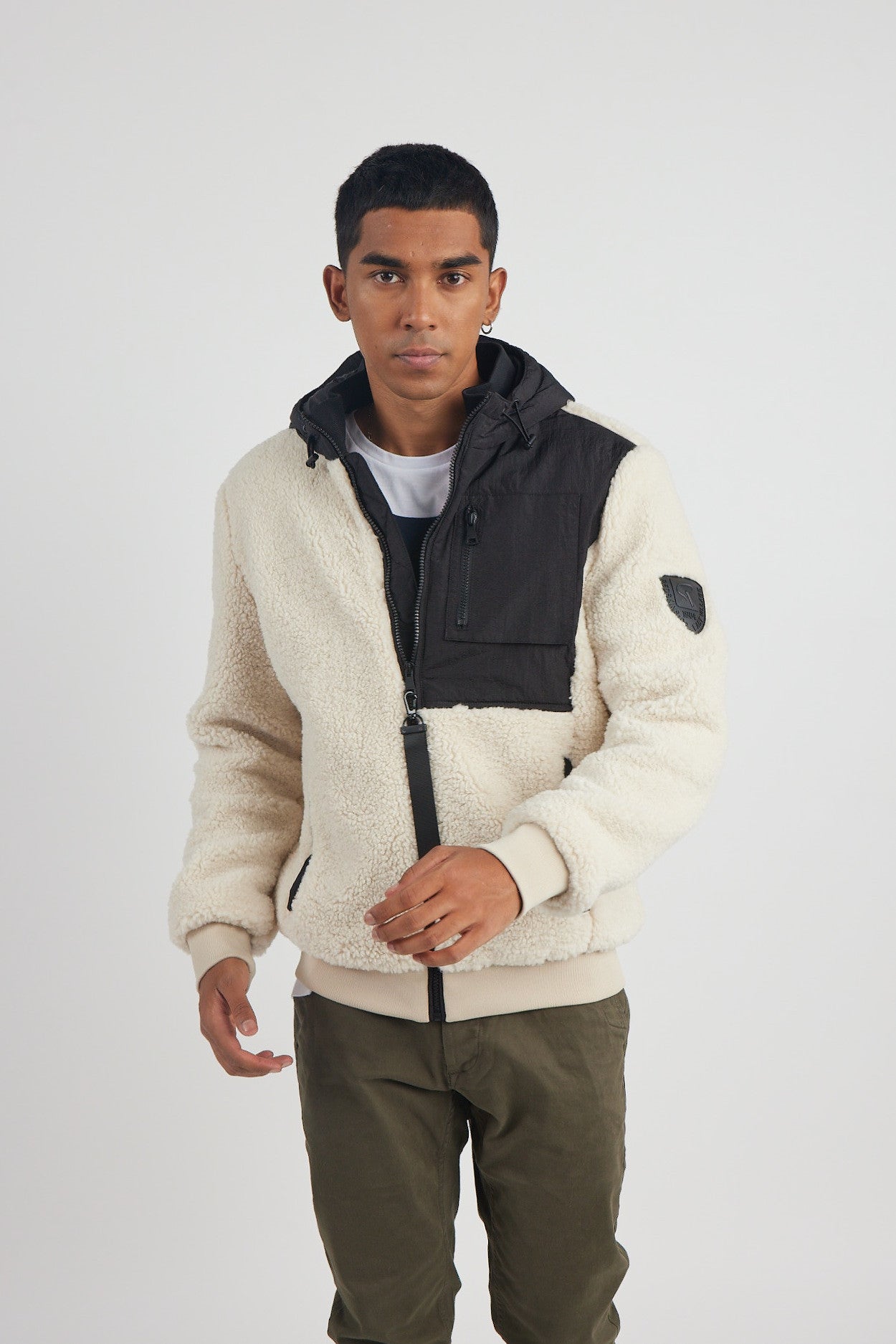 Veste blanc cassé / noire PACI SKY