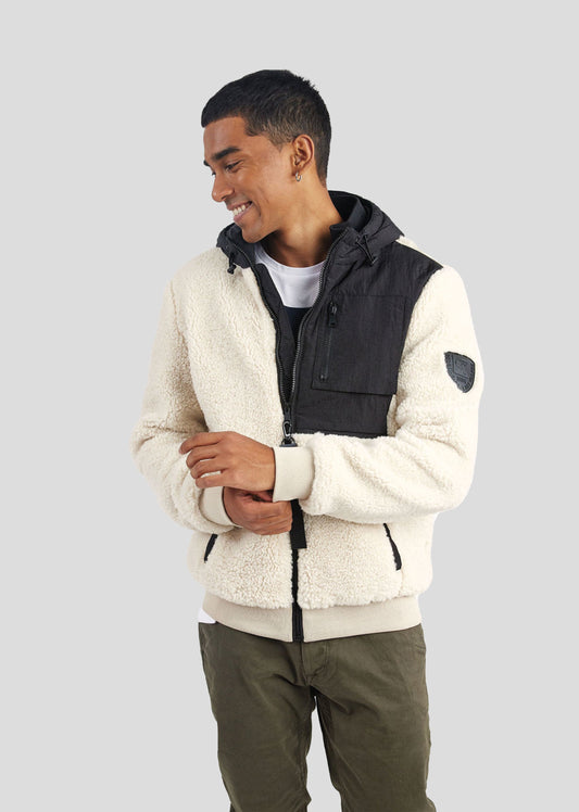 Veste blanc cassé / noire PACI SKY