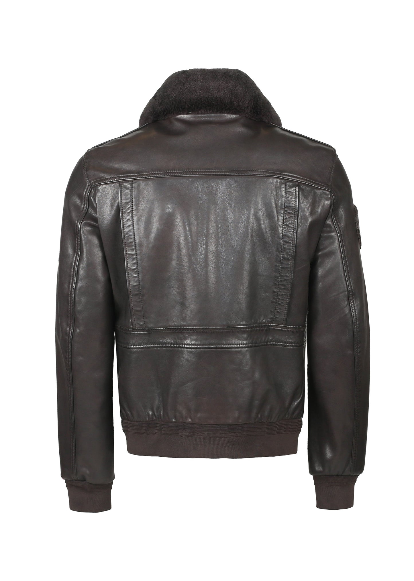 Blouson cuir marron FLIGHT ALPHA