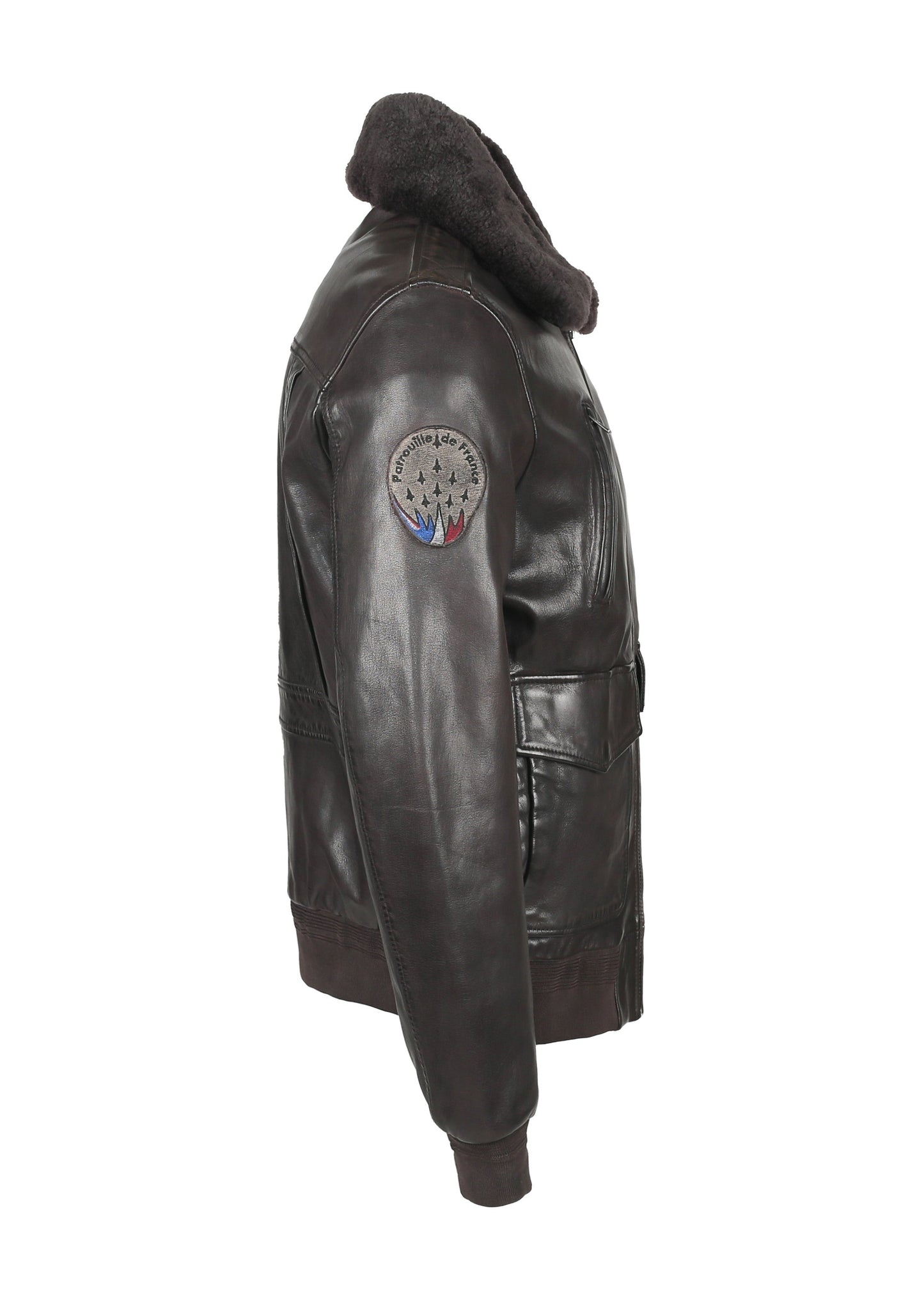 Blouson cuir marron FLIGHT ALPHA