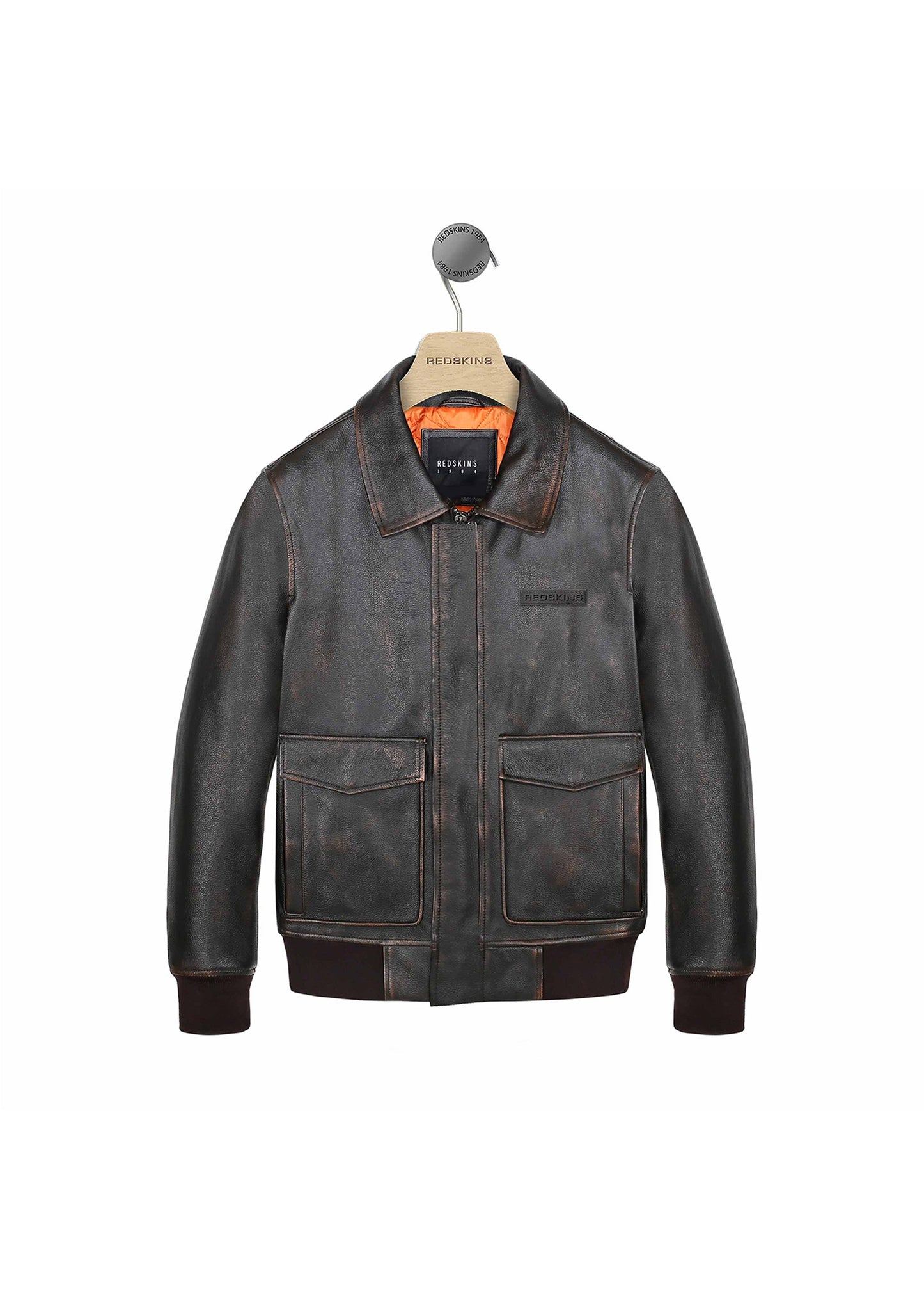 Blouson En Cuir marron AVIATION PARK