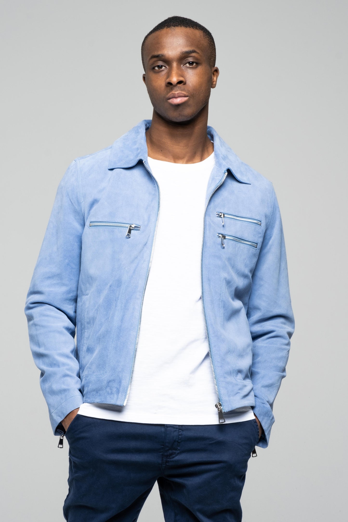 Blouson en cuir AZULI CLOUD