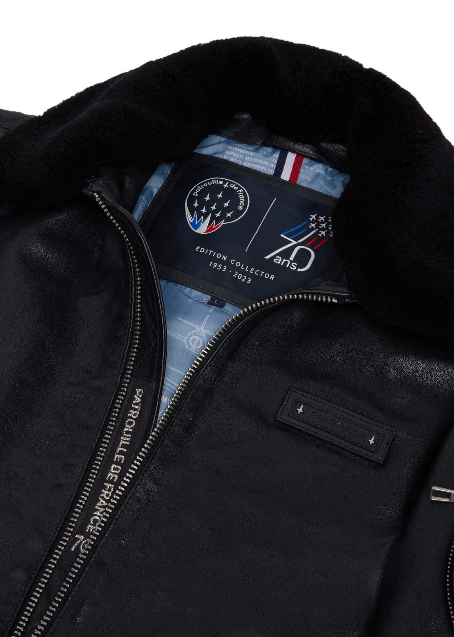 Cuir collector OFFICIAL 70 ALPHA PAF bleu marine foncé