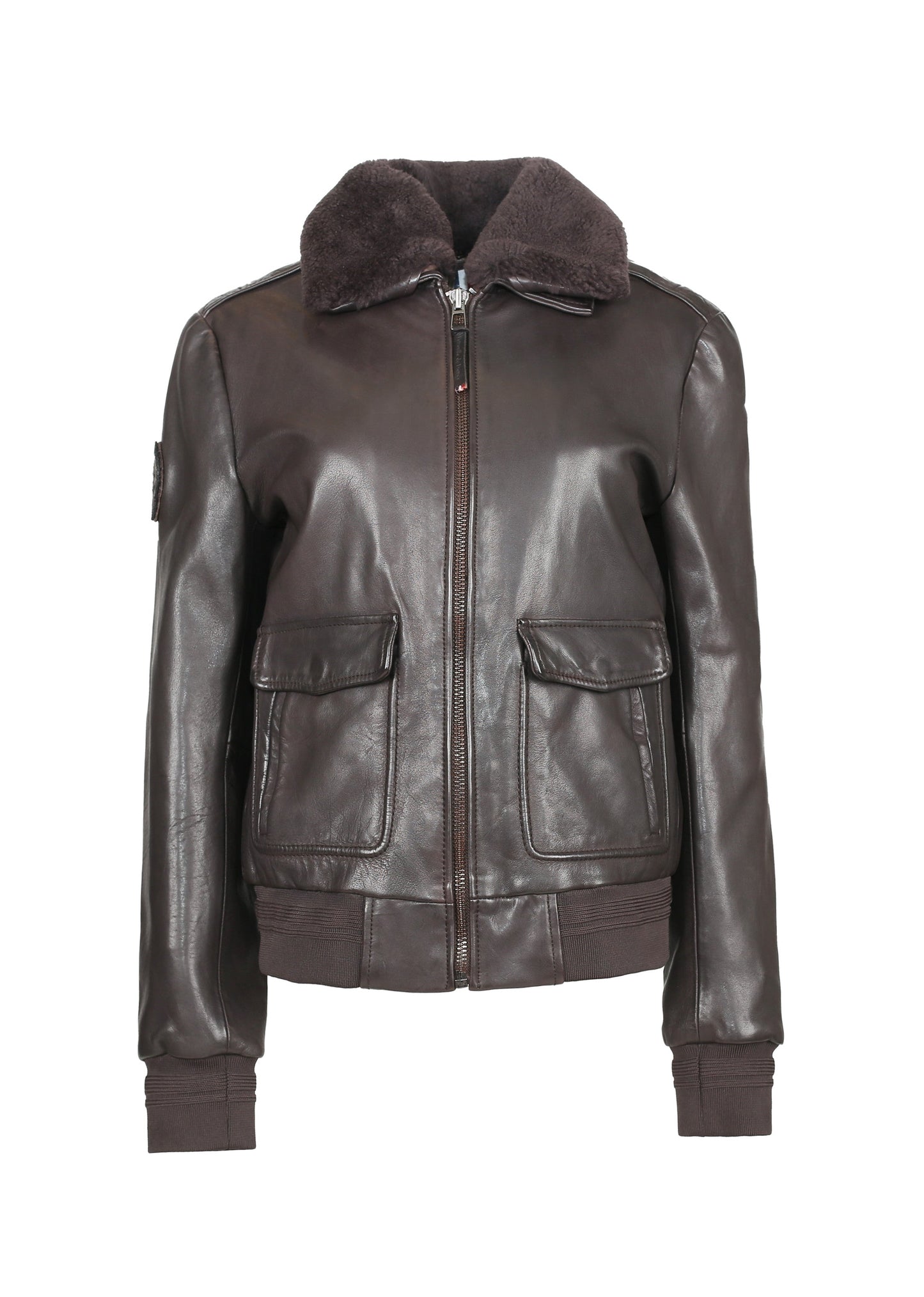 Blouson en cuir TODD ALPHA marron