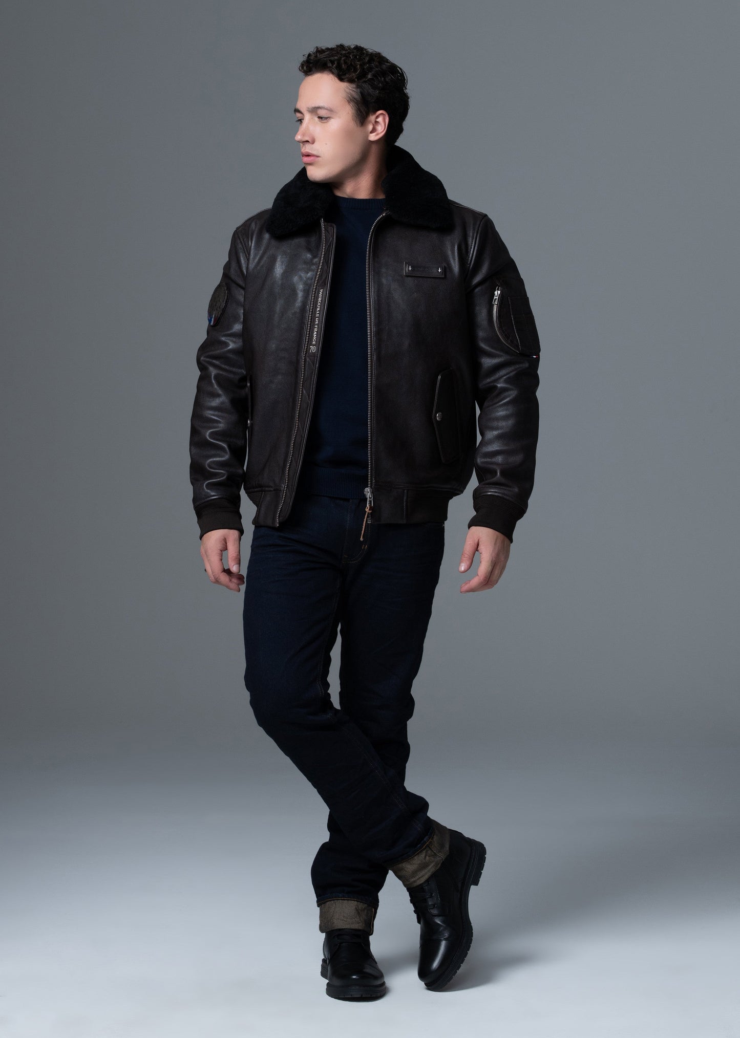 Cuir collector OFFICIAL 70 ALPHA PAF marron