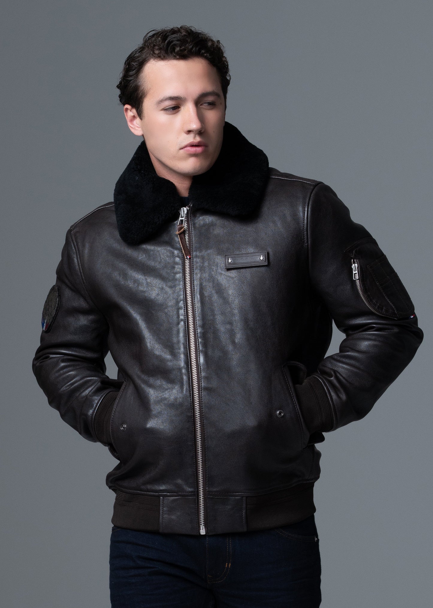 Cuir collector OFFICIAL 70 ALPHA PAF marron