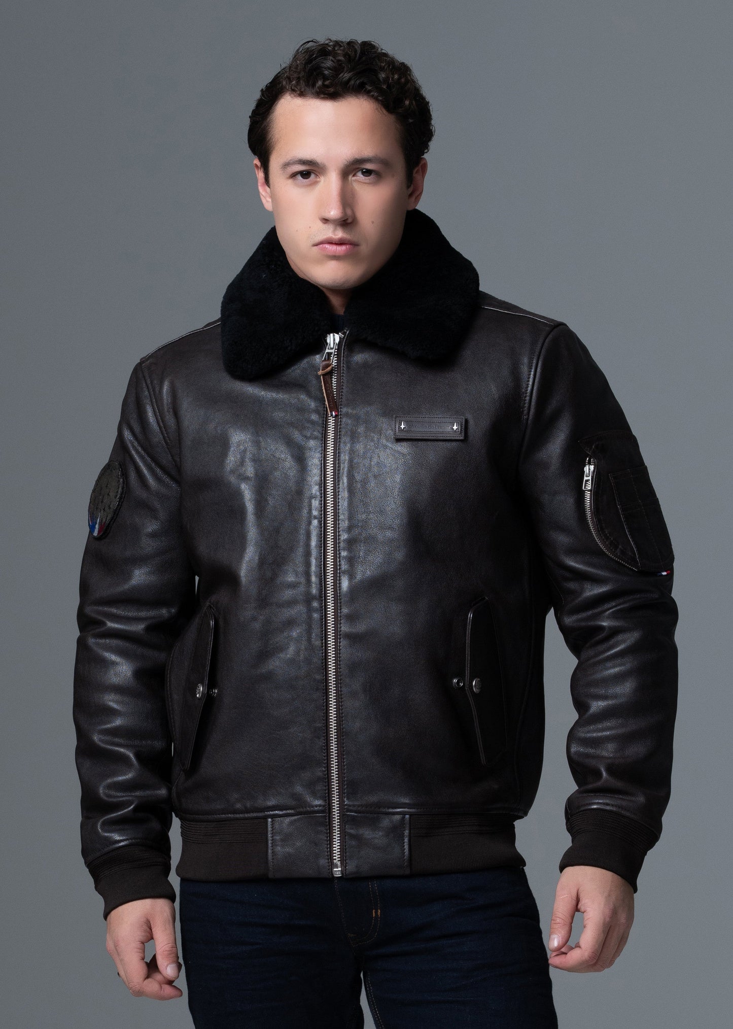 Cuir collector OFFICIAL 70 ALPHA PAF marron