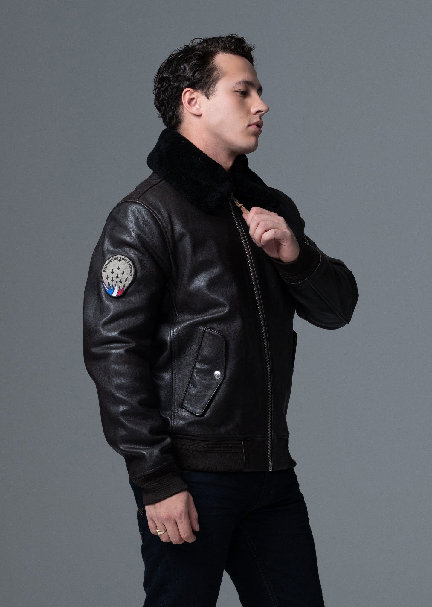 Cuir collector OFFICIAL 70 ALPHA PAF marron