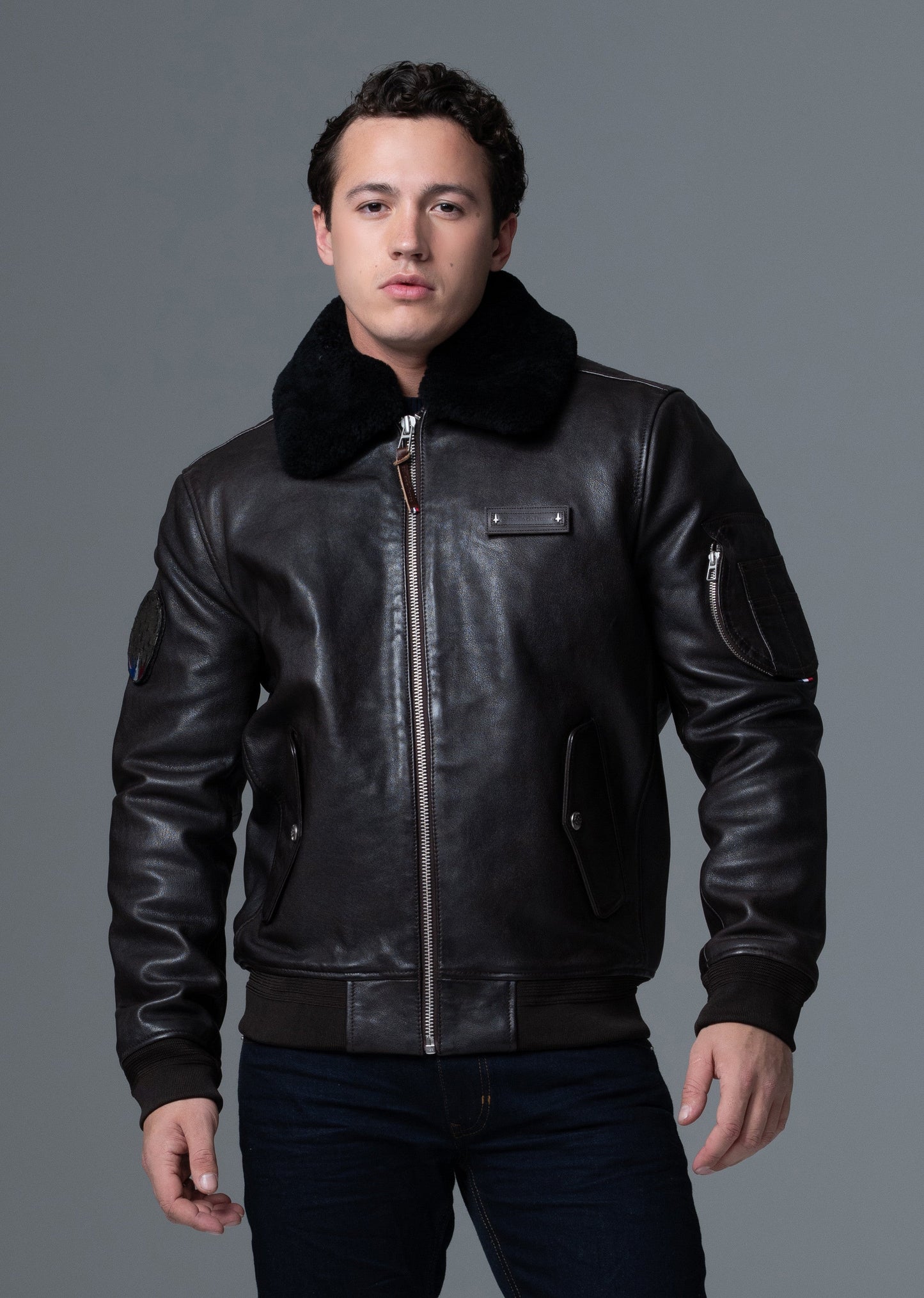 Cuir collector OFFICIAL 70 ALPHA PAF marron