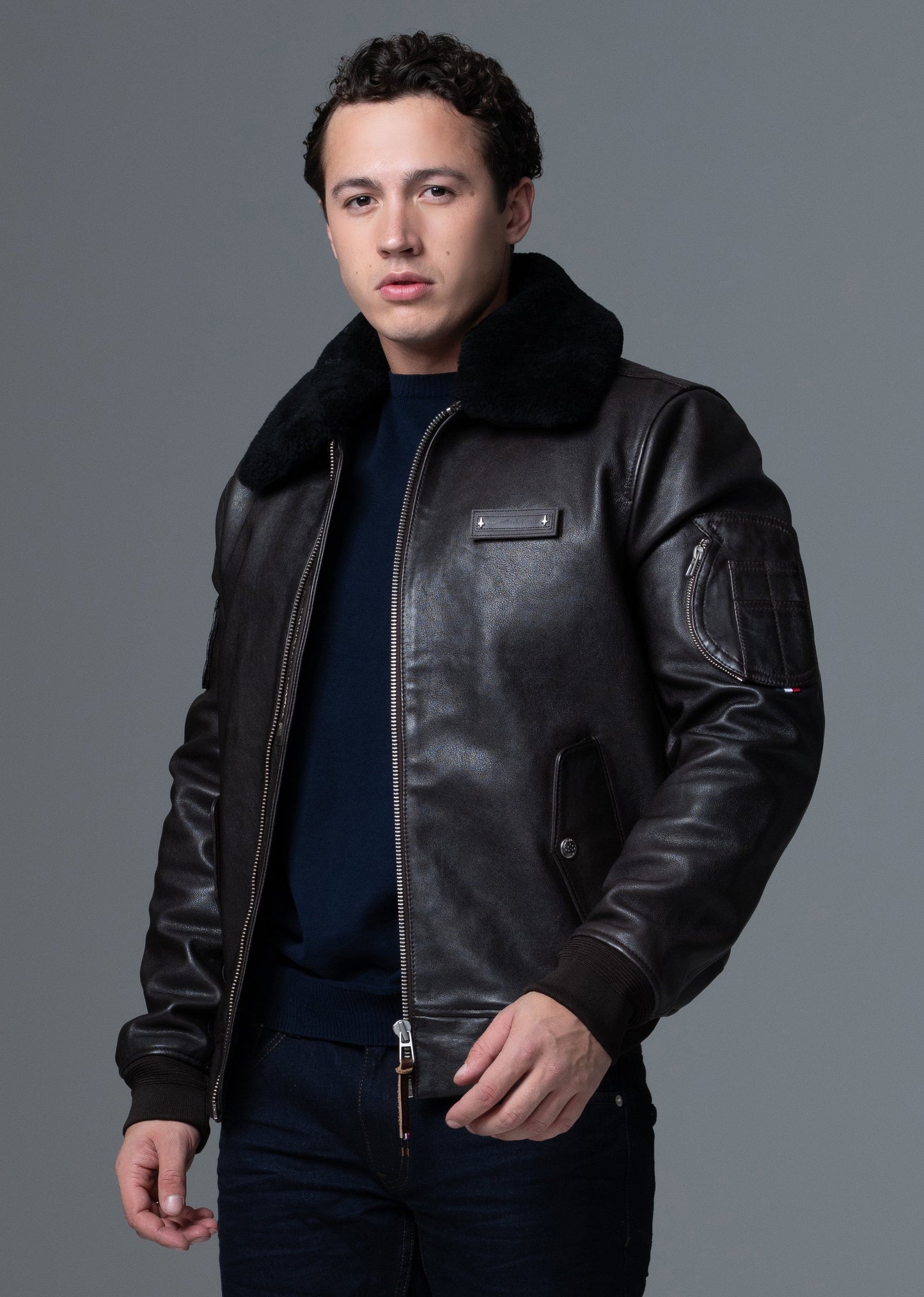 Cuir collector OFFICIAL 70 ALPHA PAF marron