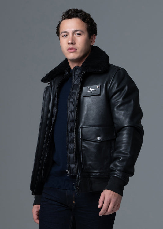 Cuir collector noir PILOT ATLAS