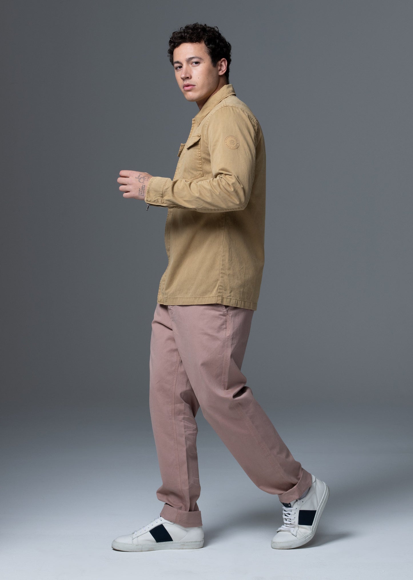 Chemise beige AXIUM JAGUARD