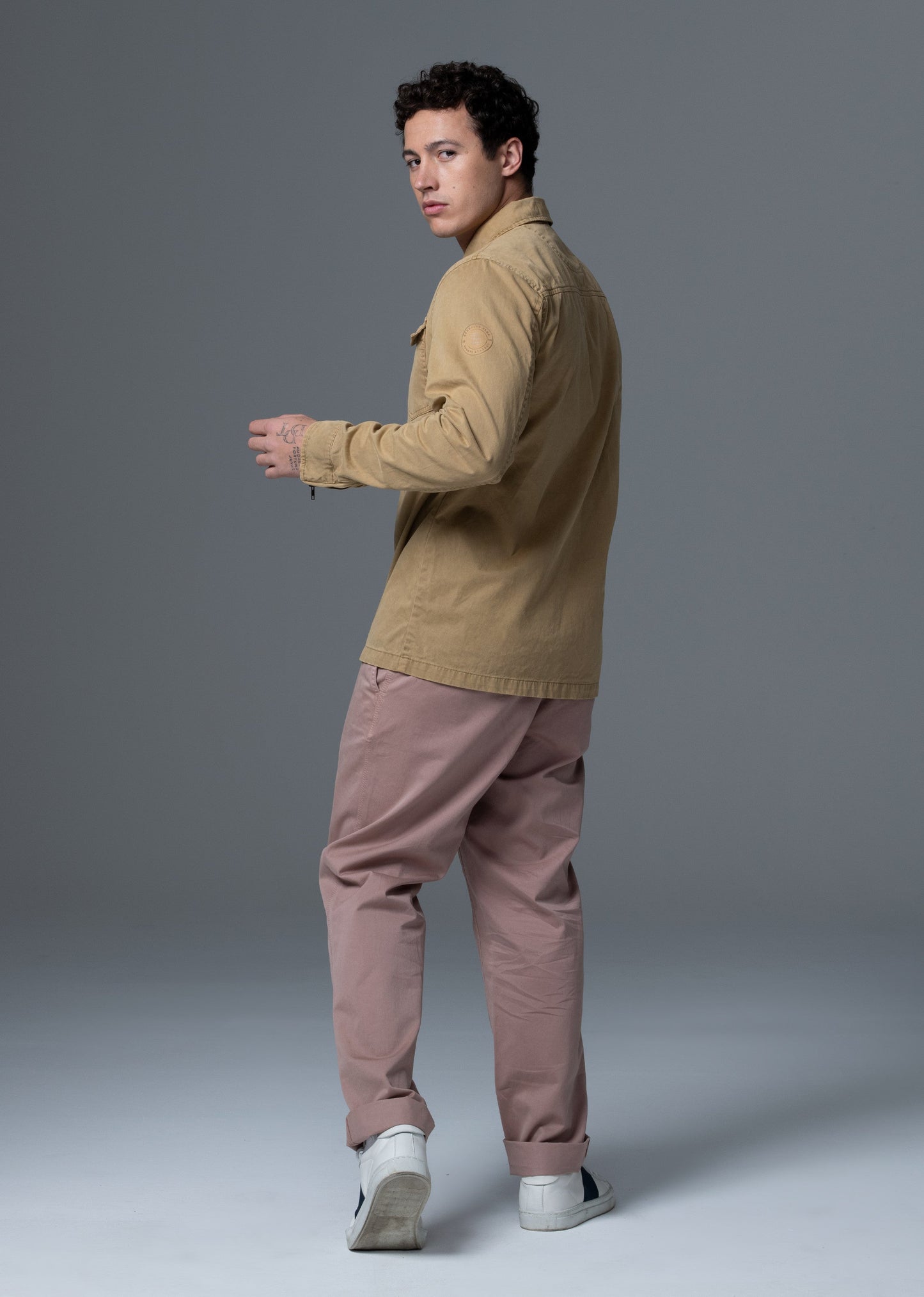 Chemise beige AXIUM JAGUARD