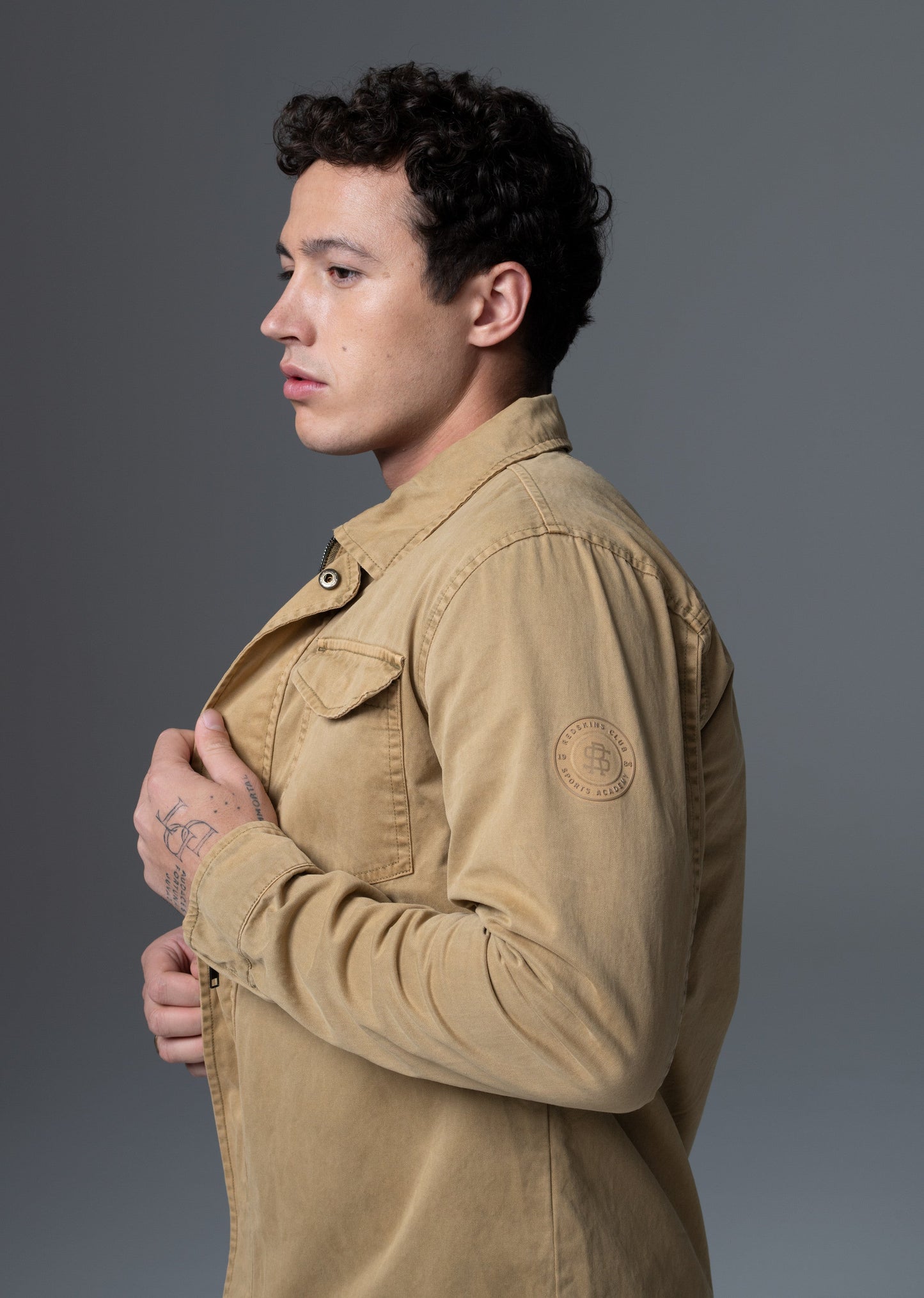 Chemise beige AXIUM JAGUARD