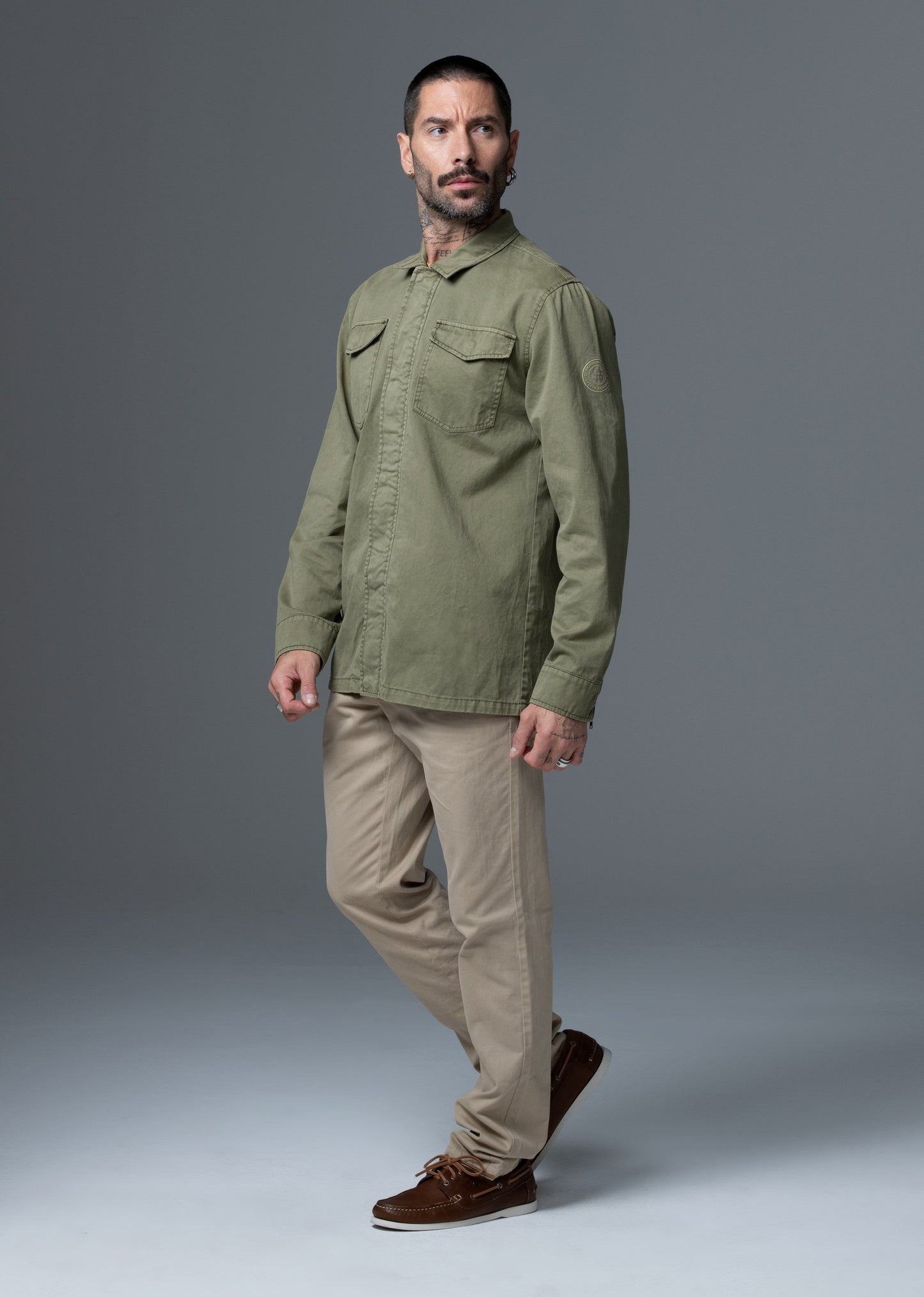 Chemise verte AXIUM JAGUARD