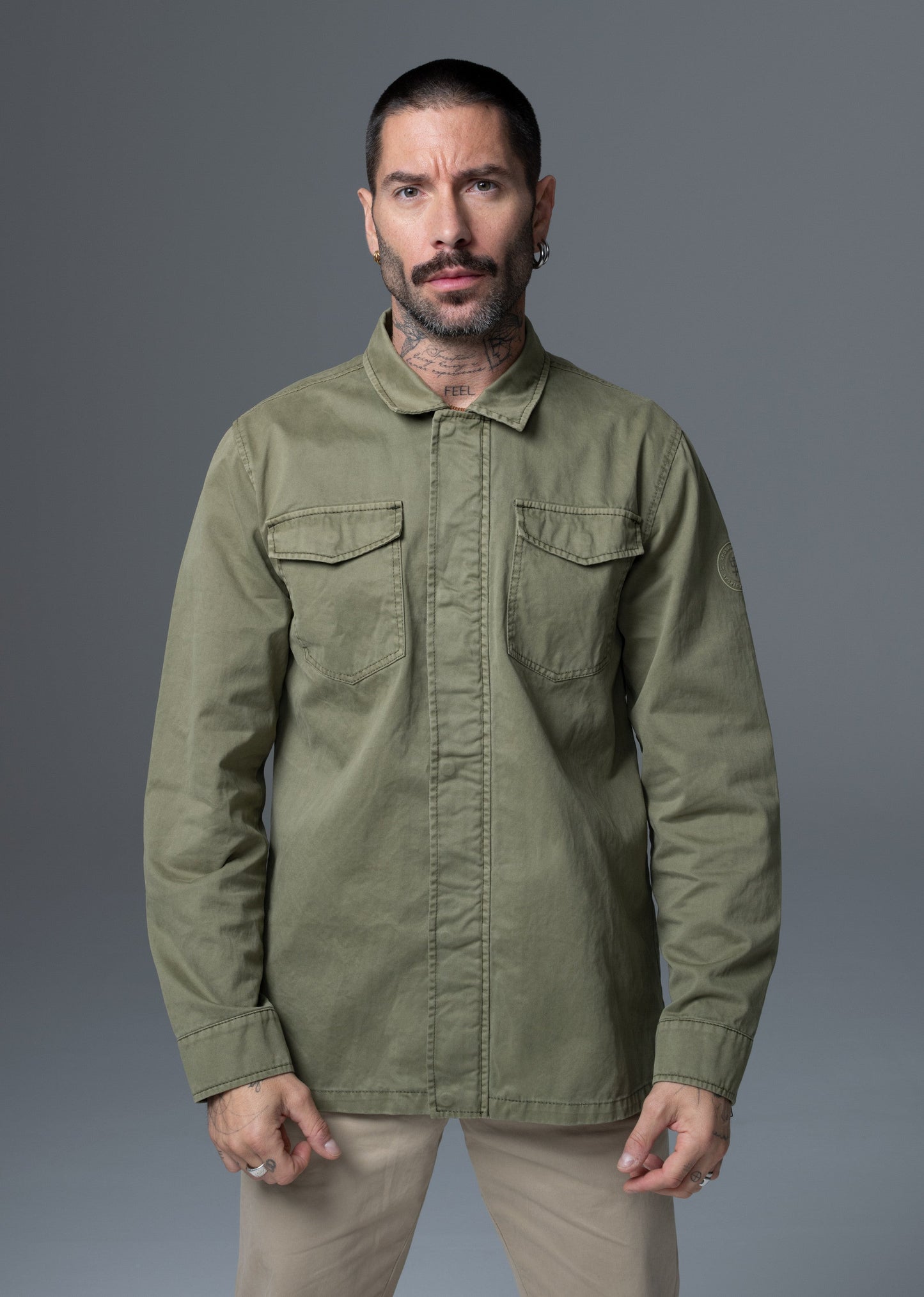 Chemise verte AXIUM JAGUARD