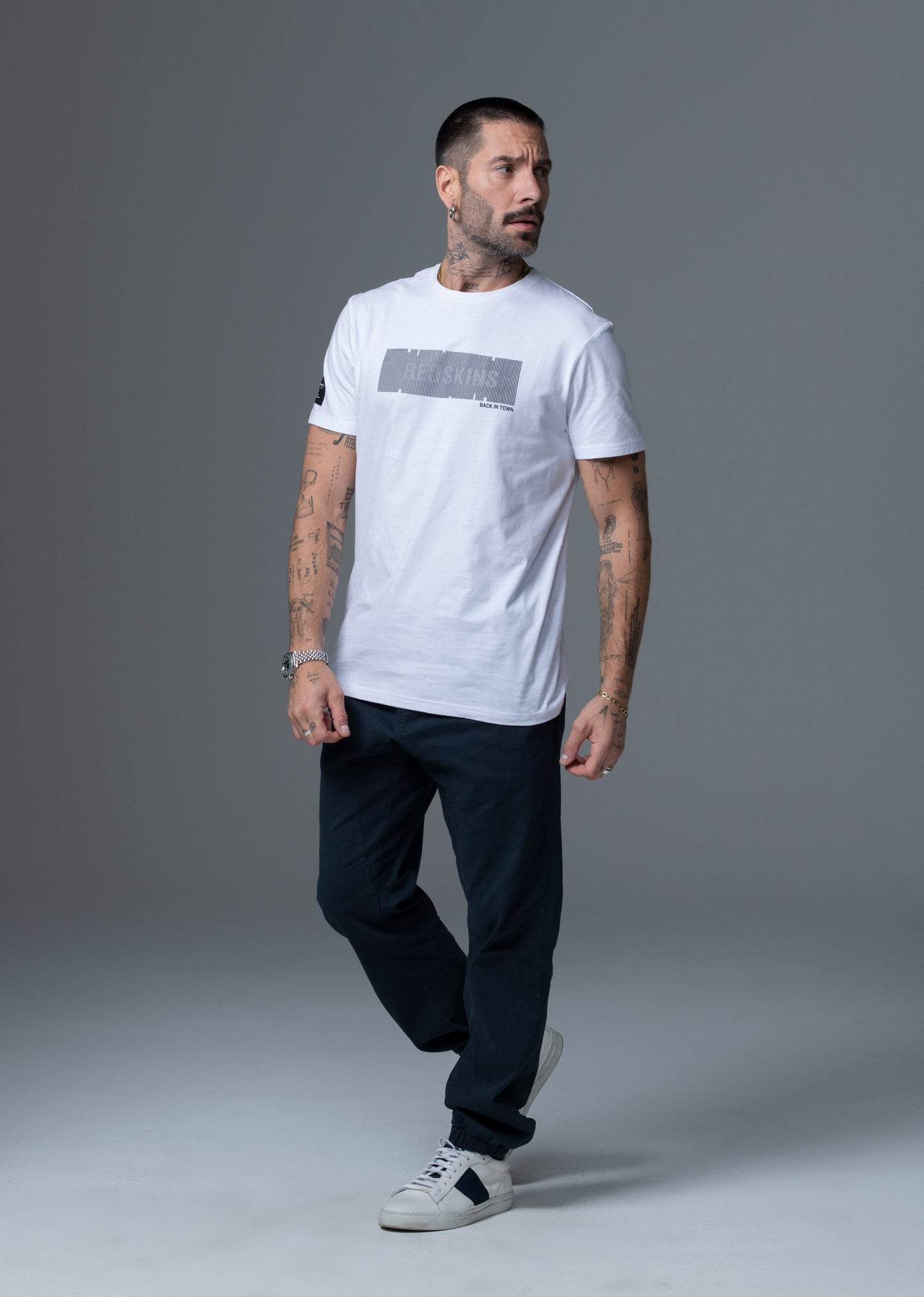 T-shirt blanc BARS QUICK
