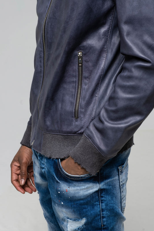 Blouson en cuir TEGEN MAIN