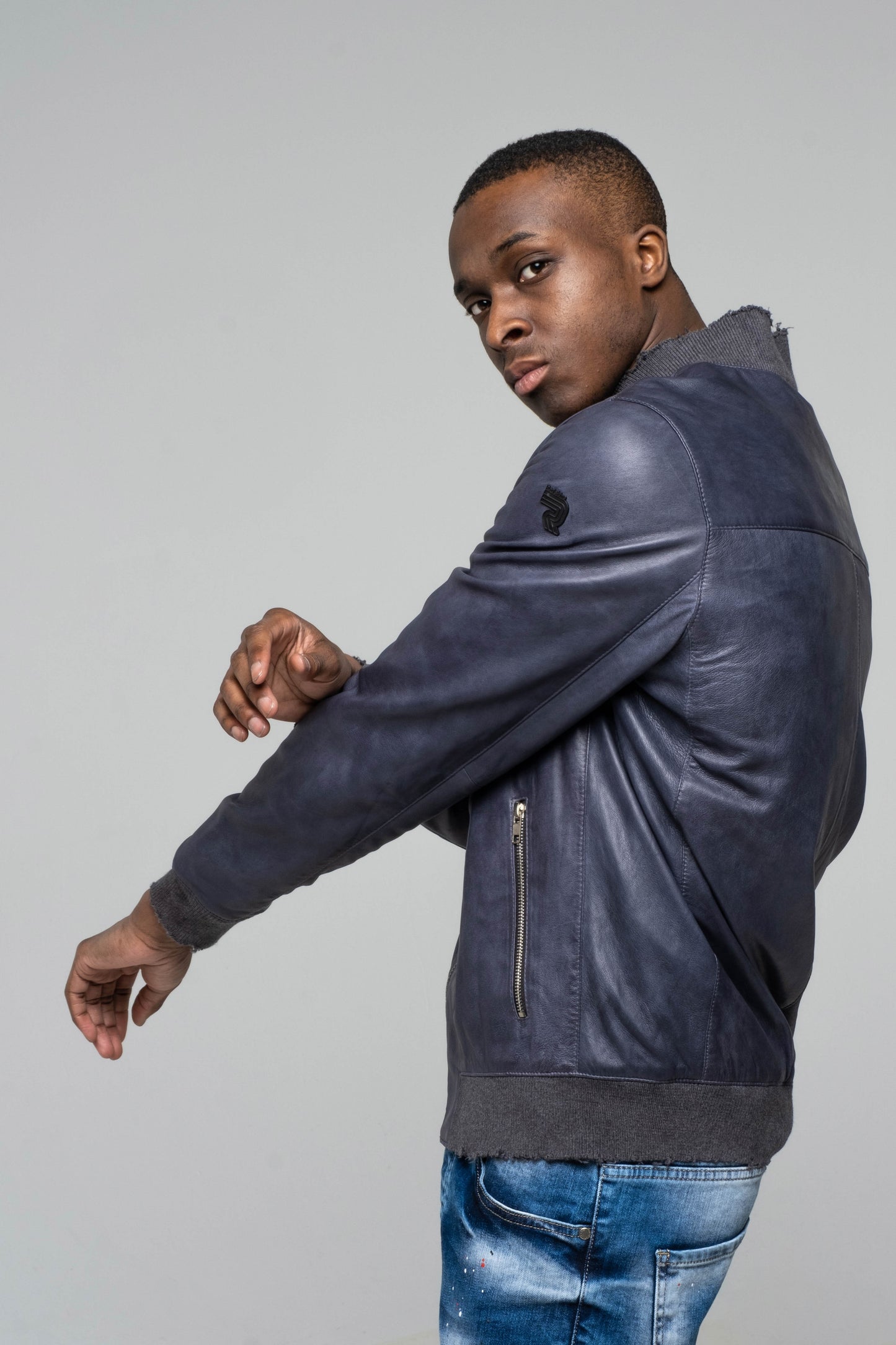 Blouson en cuir TEGEN MAIN