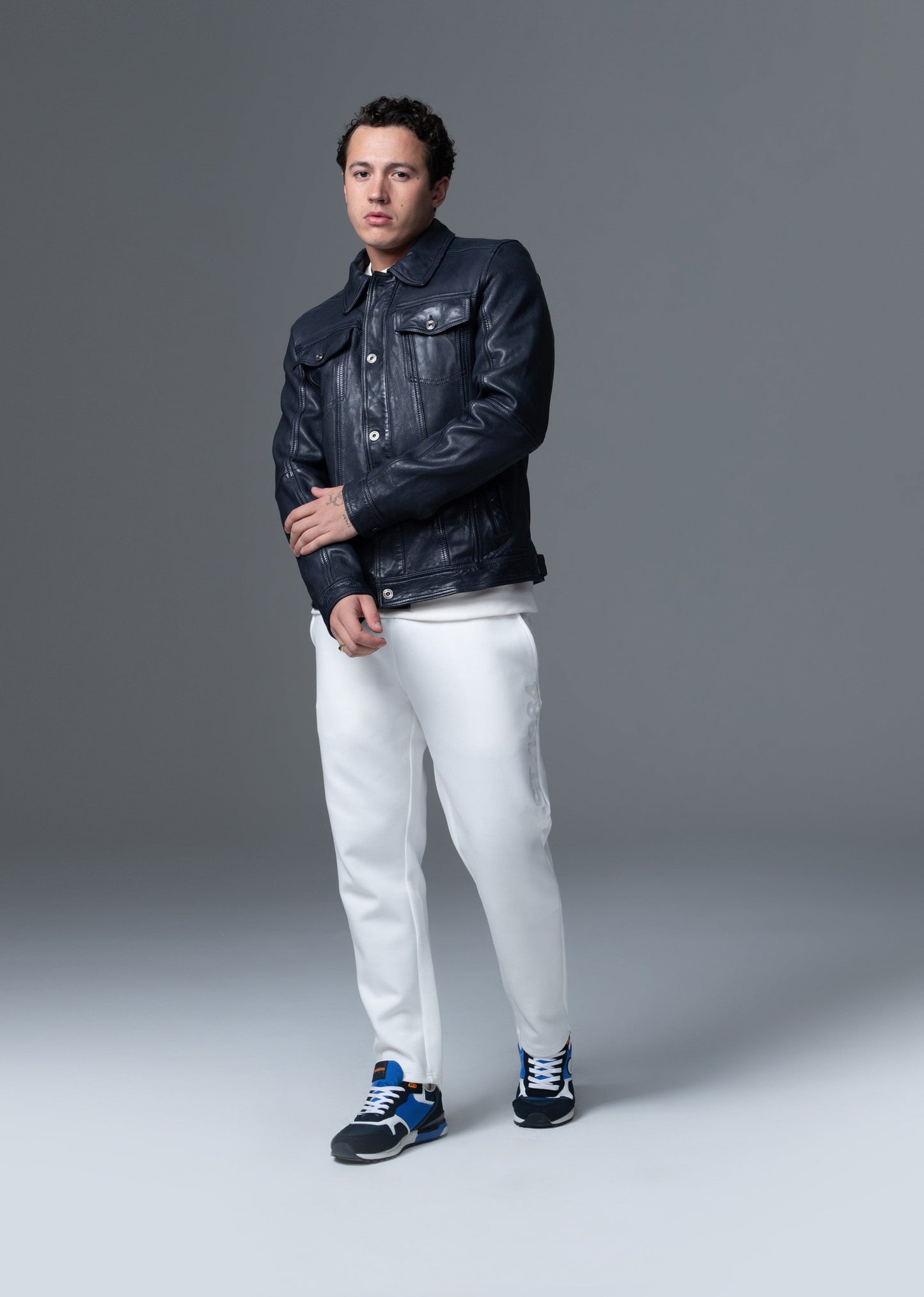 Veste en cuir noire MASTER MUSTANG